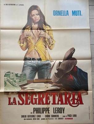 La SEGRETARIA FORBIDDEN PASSION Italian 2F movie poster ORNELLA MUTI 1974 CASARO