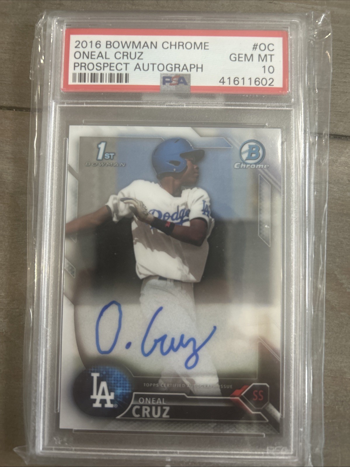 Oneil Oneal Cruz 2016 Bowman Chrome Auto PSA 10
