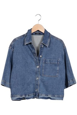 Opus Jacke Damen Anorak Jacket Kurzmantel Gr. S Baumwolle Blau #7siig5e