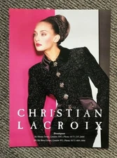 Rare Vintage 1995 Tatler Not Vogue Magazine Advert Picture Ad Christian Lacroix