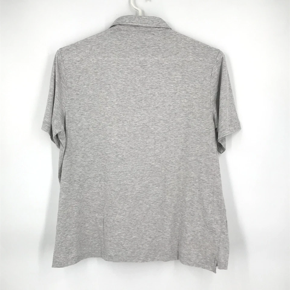 Kirkland Signature Polo Shirt Mens 2XL XXL Gray Short Sleeve Silk Blend Golf - Image 4 of 4