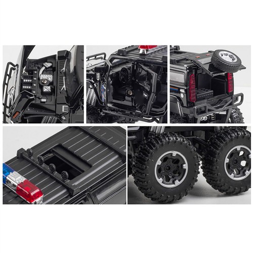 1:32 Model For Hummer H2 Alloy Police Lengthen Car Model Off-road Vehicles d - Picture 8 of 10