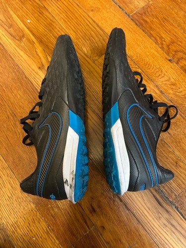 Nike Men's Tiempo Legend 8 Club Black/Blue Lace Up Soccer Shoes Size 6.5 - Picture 4 of 5