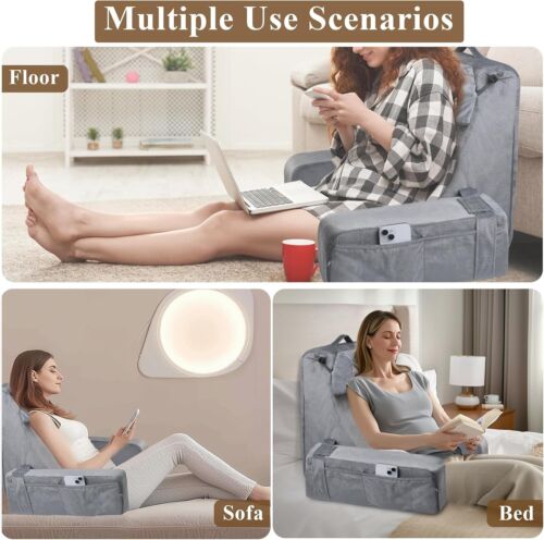 Almohada de lectura espuma viscoelástica descanso cama adulto respaldo sentado soporte de lectura grande - Imagen 15 de 24