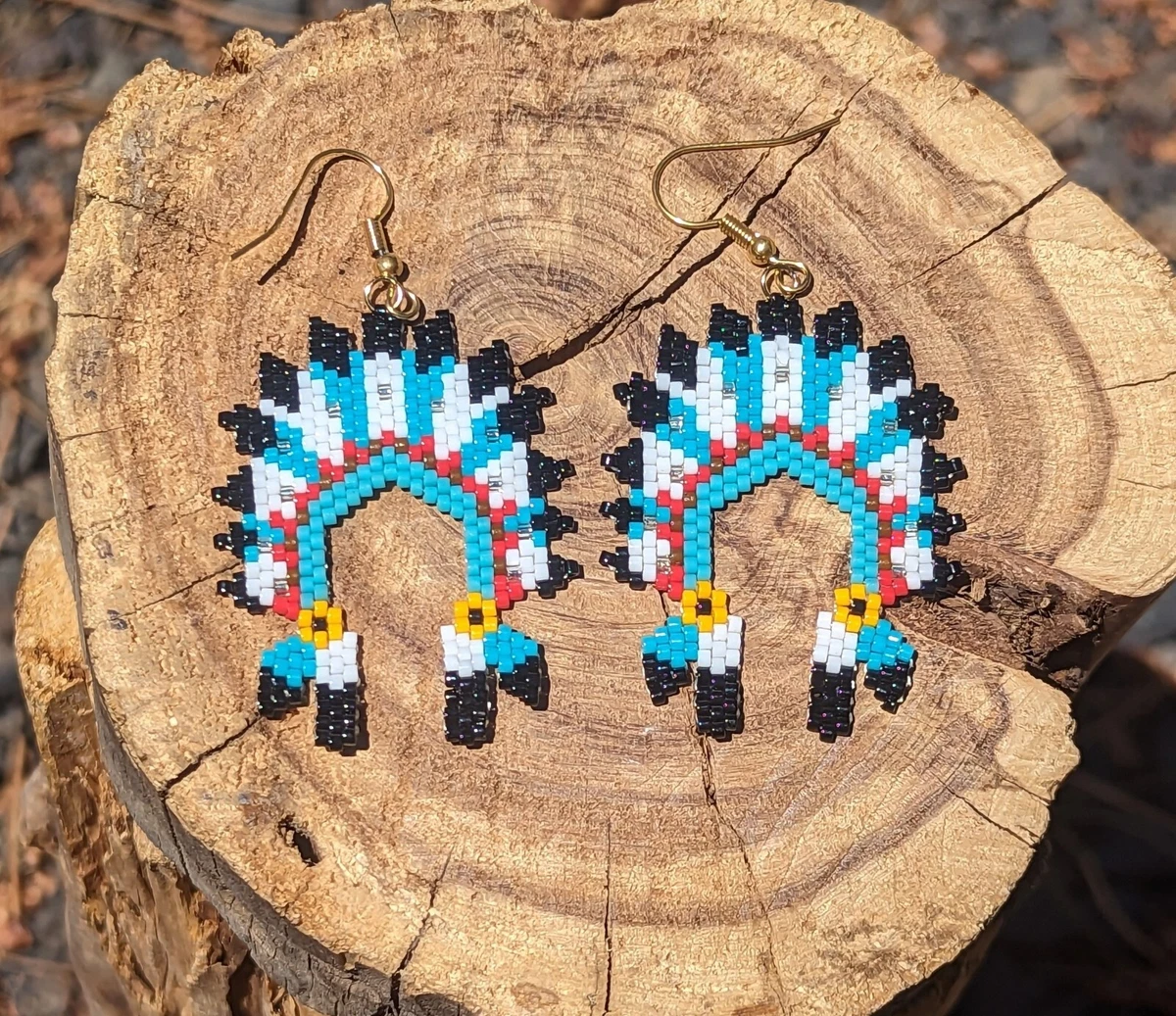 Aboriginal beaded earrings sale