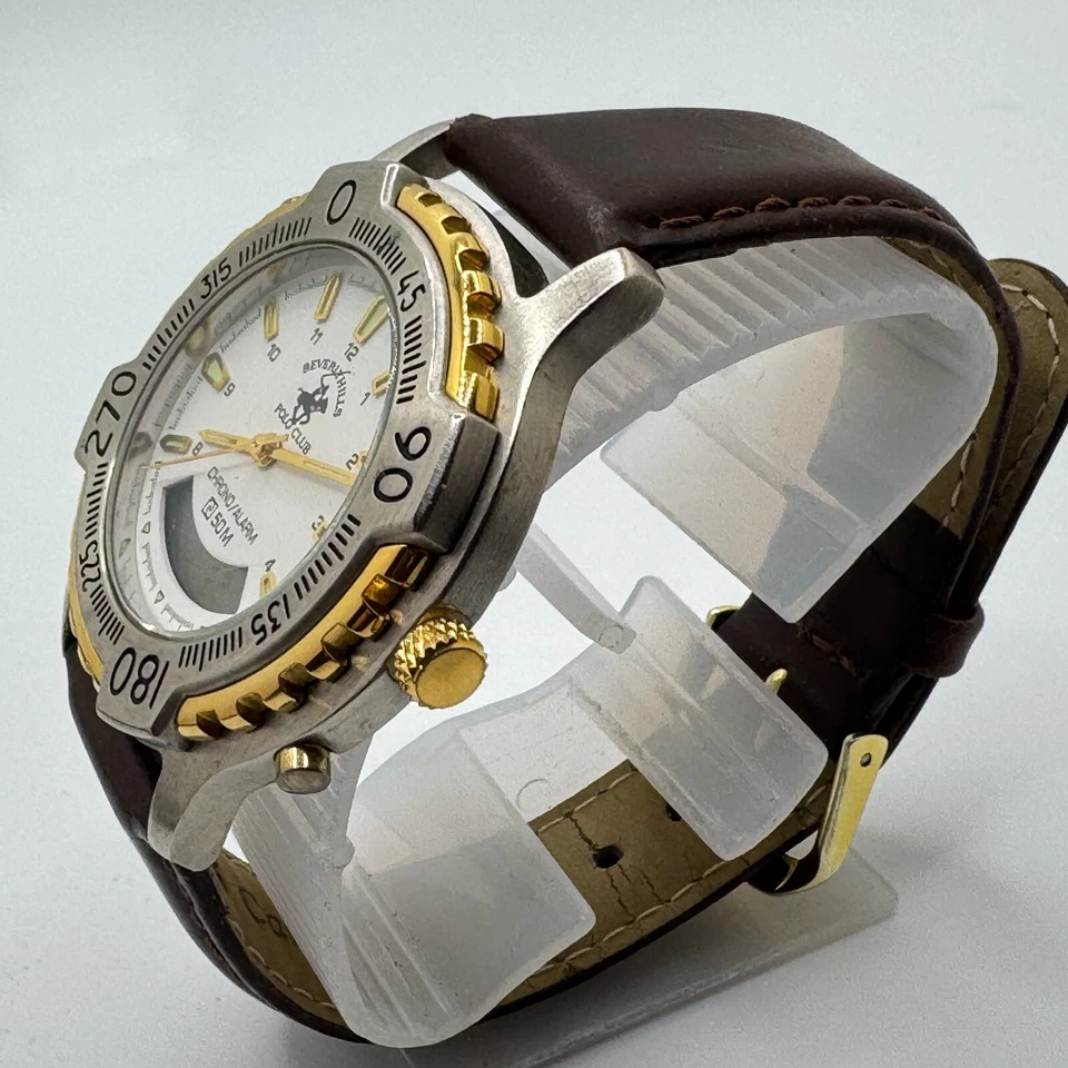 Beverly Hills Polo Club Reloj Digital Analógico Hombre 50m Bisel Giratorio Batería Nueva Foto 4 de 4