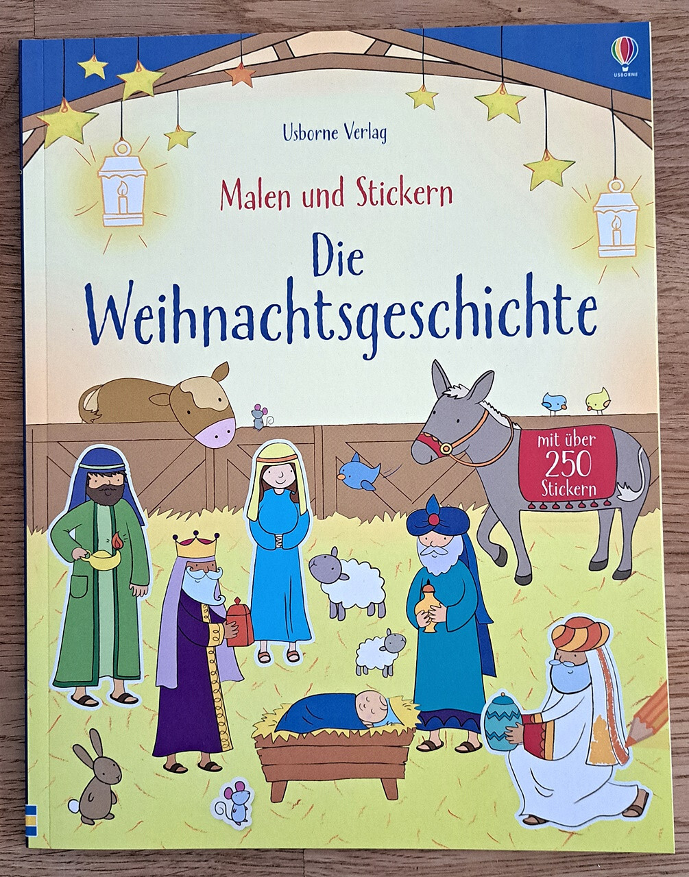 Malen und Stickern: Die Weihnachtsgeschichte