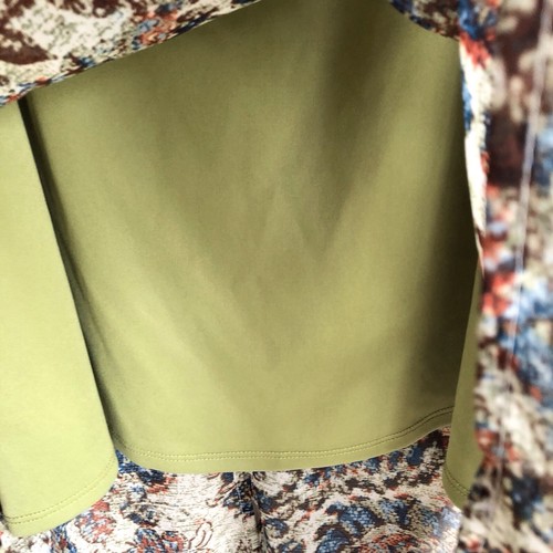 One World Sz 1X Multicolor Floral Top Blouse W/Attached Cami Long Sleeve - Picture 7 of 14