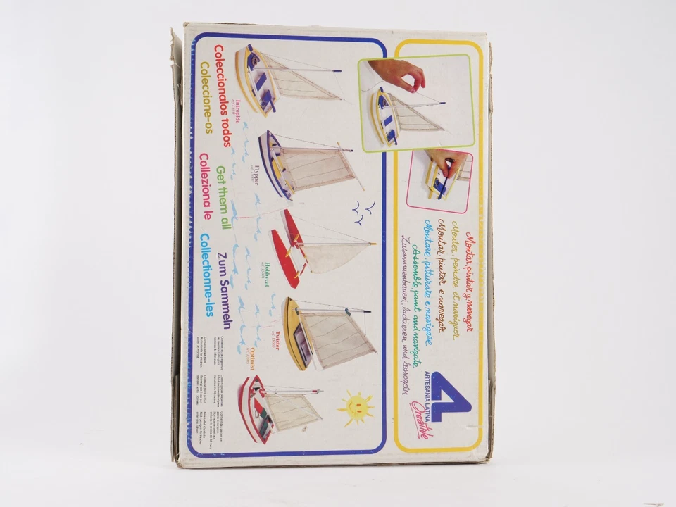 AL Artesania Latina N° 15003 Barca Optimist Modello Nuovo In Scatola - Immagine 3 di 4