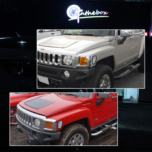 2PCS Carbon Fiber Type Covers Trim For 2006-2010 HUMMER H3 H3T Side Marker Light - Picture 6 of 8