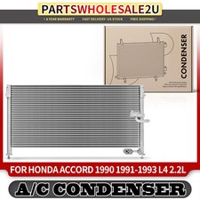 A/C Condenser w/Bracket for Honda Accord 1990 1991 1992 1993 L4 2.2L 80100SM1A23
