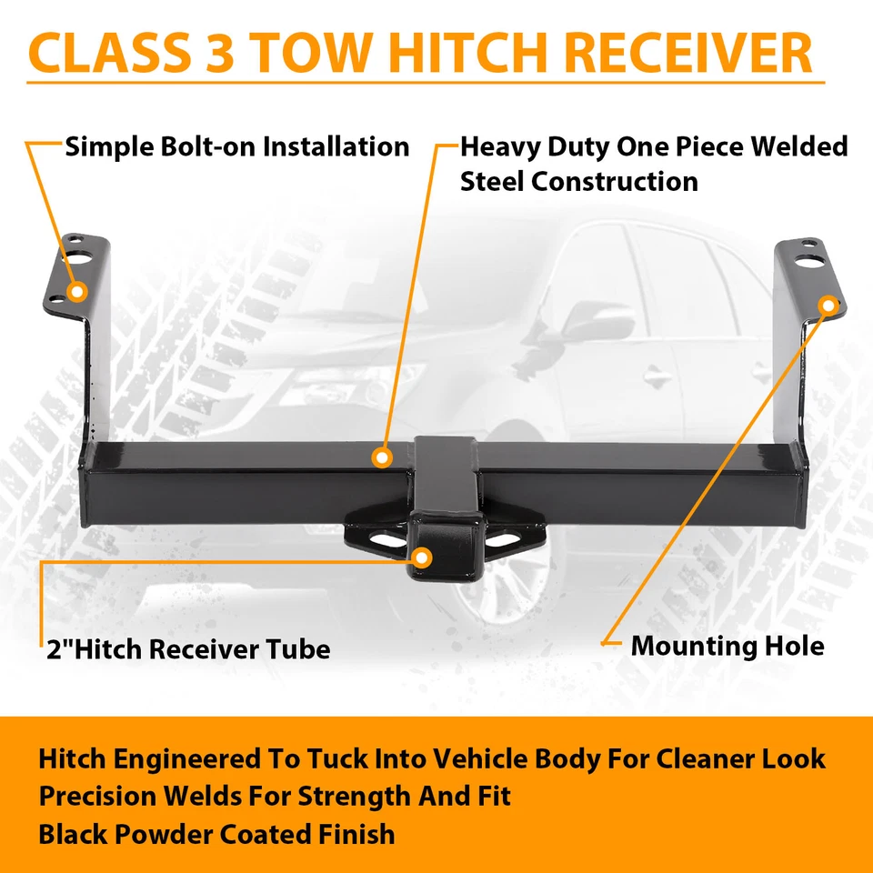 Parachoques trasero receptor enganche remolque Ford Ranger Clase 3 1983-2011 remolque 2" Foto 3 de 4