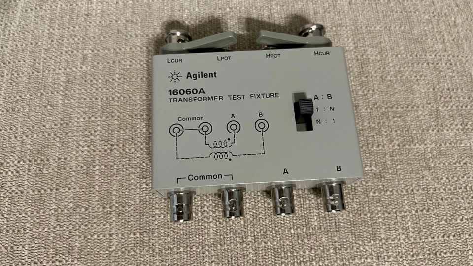 Keysight Agilent 16060A Transformer Test Fixture with Clip Cables - Image 2 of 4