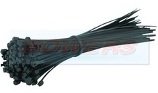 PACK OF 100 BLACK NYLON PA66 UL APPROVED 140mm x 3.5mm CABLE TIES 18KG STRENGTH