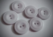 5/8" 2-Hole White Craft/Clothing Buttons