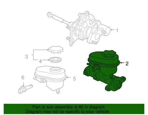 Genuine GM 2009-2019 Chevrolet GMC Express Savana Brake Master Cylinder 19420962 - Image 2 of 2
