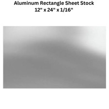 Aluminum Rectangle Sheet Stock 12" x 24" x 1/16" 3003 Alloy Mill Finish Plate
