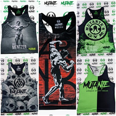 Men's Gym Workout Bodybuilding tank tops by Mutante (Choose 20 Styles, 3 Sizes)
