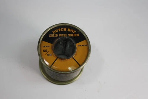 Vintage Solder 1 Lb Dutch Boy 50/50 Solid Wire Solder