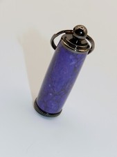 Handmade Key Chain Secret Compartment Pill Holder. Made w/ Purple TruStone. #28