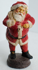 Vintage Paper Mache  Resin Santa Claus 1872 Replica Figurine 8"