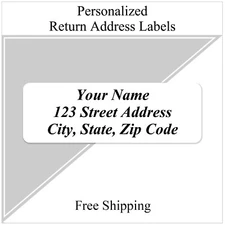 400 Personalized Return Address Labels Printed Text 1/2 x 1 3/4 Inch Plain Text