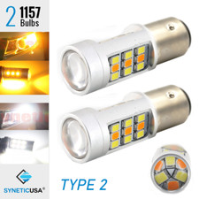 1157 Type 2 Dual Color Switchback Whiteamber 33-led Turn Signal Projector Bulbs 1157 Type 2 Dual Color Switchback Whiteamber 33-led Turn Signal Projector Bulbs