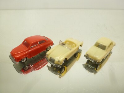 3x EKO MGA 1600+SAAB 96+RENAULT DAUPHINE -1:86/1:88 H0- GOOD - 279