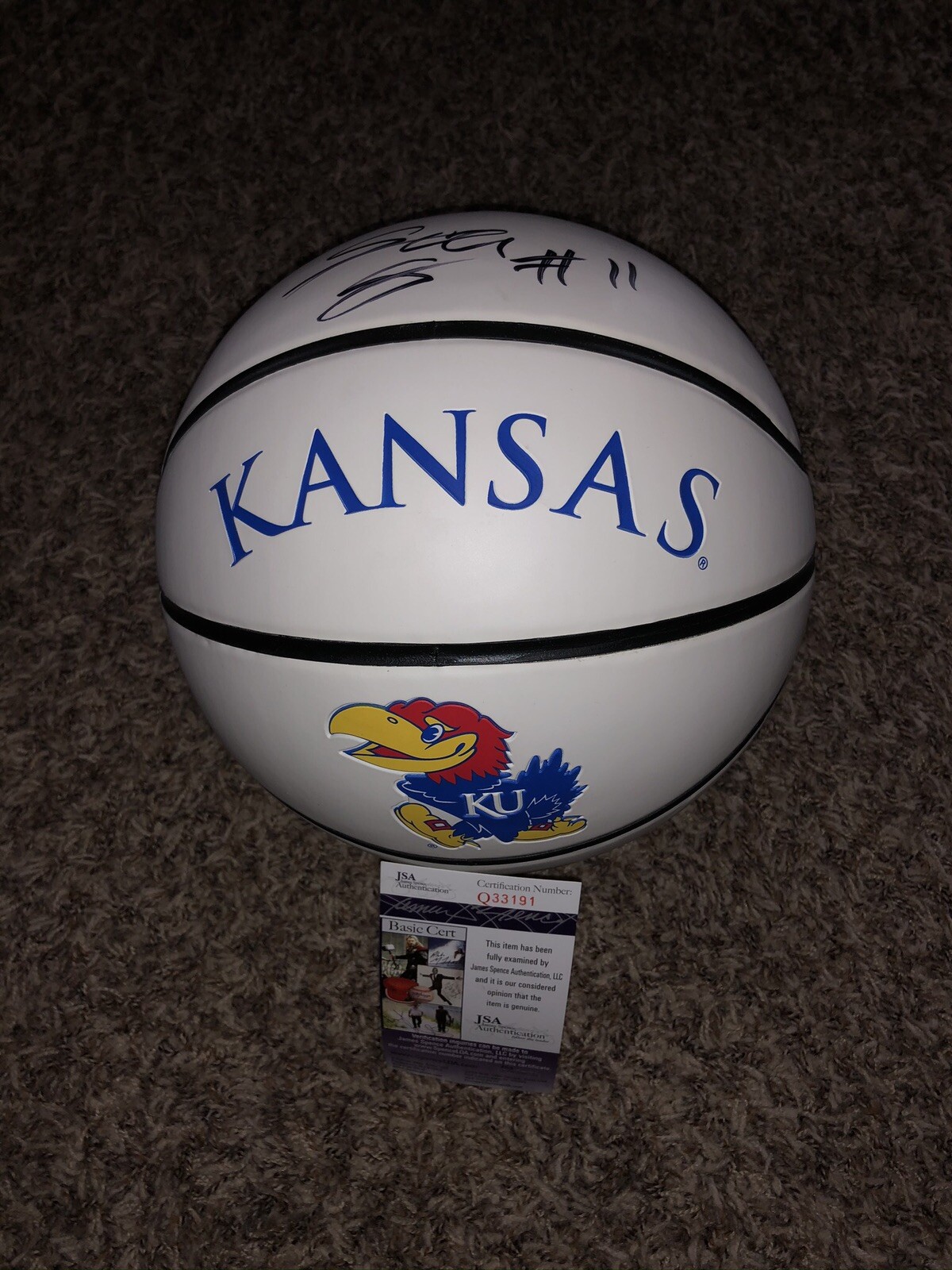 Josh Jackson Autographed Signed Kansas Jayhawks BASKETBALL KU NBA RARE JSA COA 2 