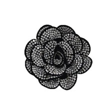 Dainty Rhinestone Rose Flower Brooch Lapel Pins for Women Her Fashion Crystal...