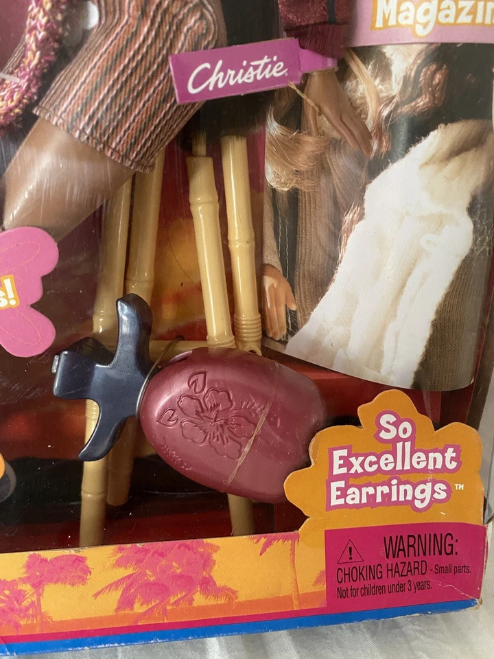 2004 RARO BARBIE CALI NIÑA TAN EXCELENTE PENDIENTES CONJUNTO DE REGALO CHRISTIE Foto 4 de 4