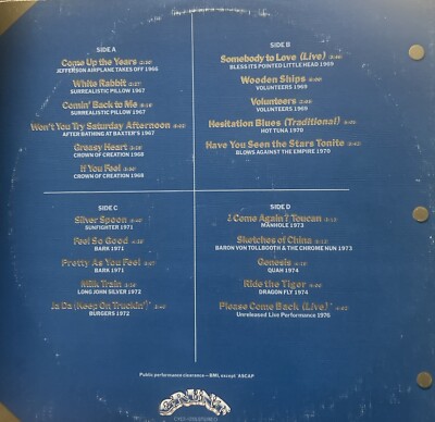 JEFFERSON AIRPLANE-Flight Log 1966-1976 2 LP | eBay