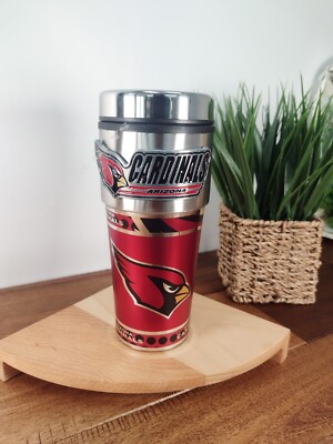 Arizona Cardinals 16oz Travel Tumbler Mug w/ Metal Emblem | eBay