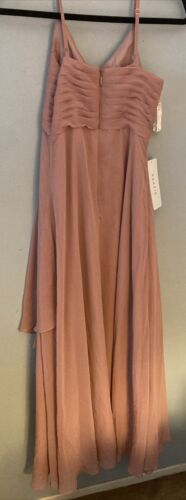 Azazie Bridesmaid Dress Style Daleyza Color Dusty Rose Junior Size 12 - Picture 7 of 10
