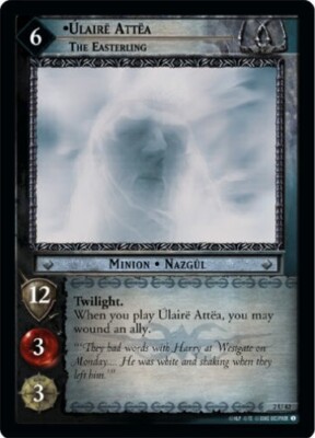 LOTR LOTR TCG MINES OF MORIA ULAIRE ATTEA THE EASTERLING 2U82 FOIL NM/MINT
