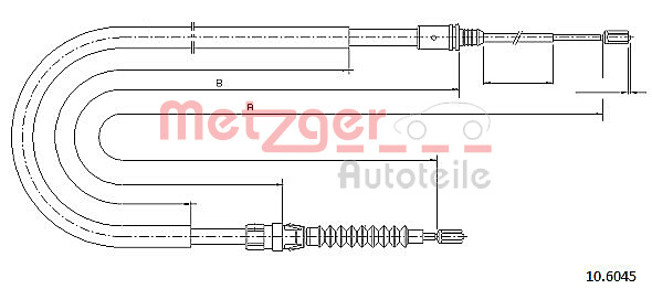 Metzger Handbremsseil Bremsseil Hinten Links Passend FüR Peugeot 308 SW I-image