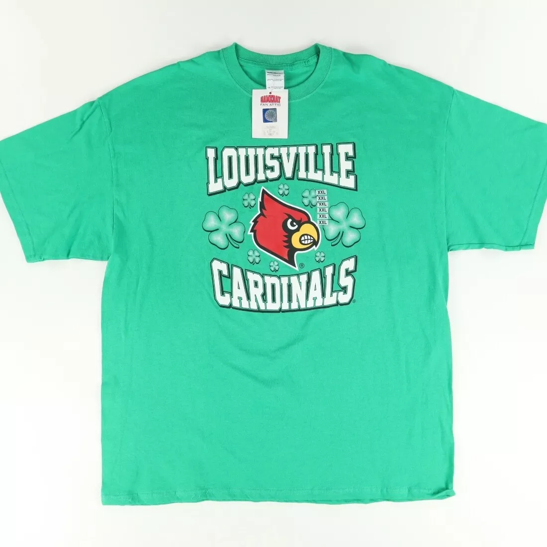 Gildan Louisville Cardinals St. Patrick Solid T-Shirt Green Men's 2XL