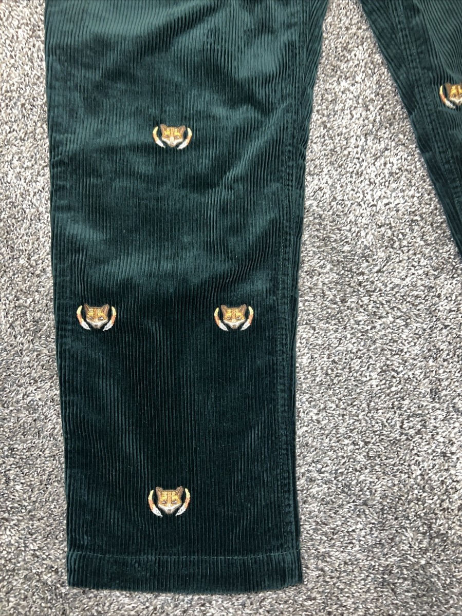 Polo Ralph Lauren Embroidered Fox Corduroy Pants Dark Green Mens