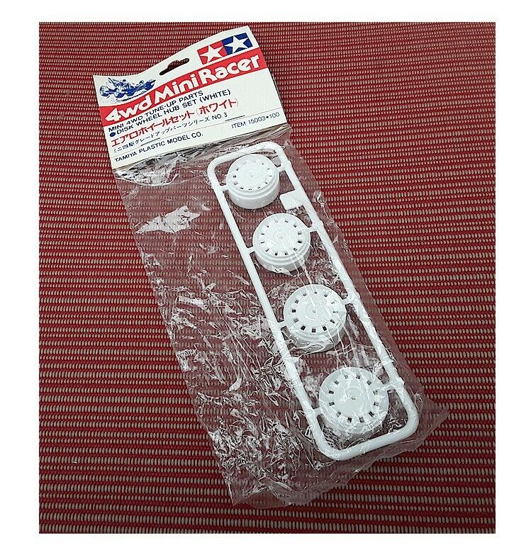 Vintage Tamiya Mini 4WD Racer 15003 Disk Wheel Hub Set White Vintage Tamiya Mini 4WD Racer 15003 Disk Wheel Hub Set White