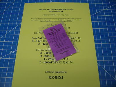 Realistic TRC-465 - Electrolytic Capacitor Kit - Premium Kit