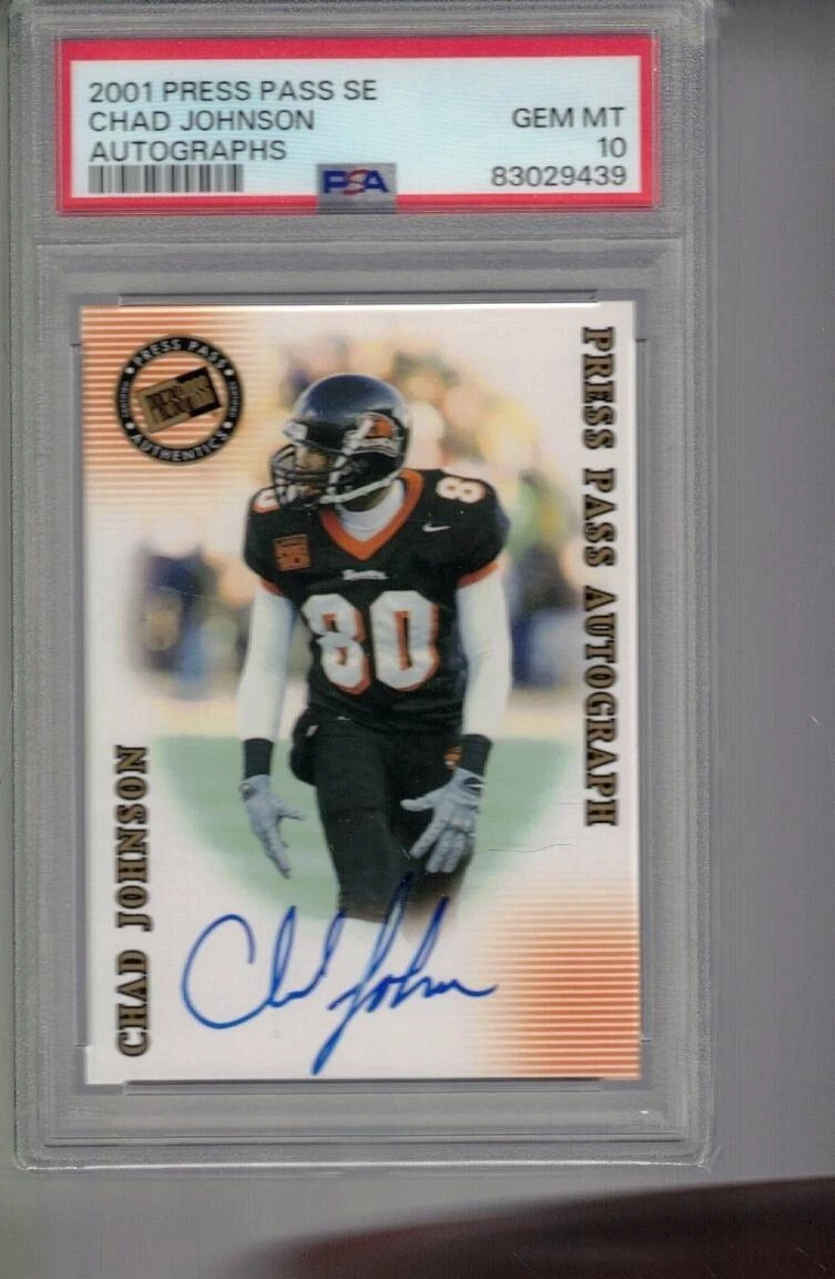 Chad Johnson Press Pass Se Autographs # Autographs
