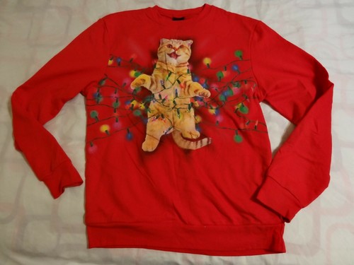 Cat Christmas Sweater sz 