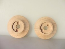 Wooden Backplates Door Knob Rose Handle Backing Plates Antique STYLE 60mm / 27mm