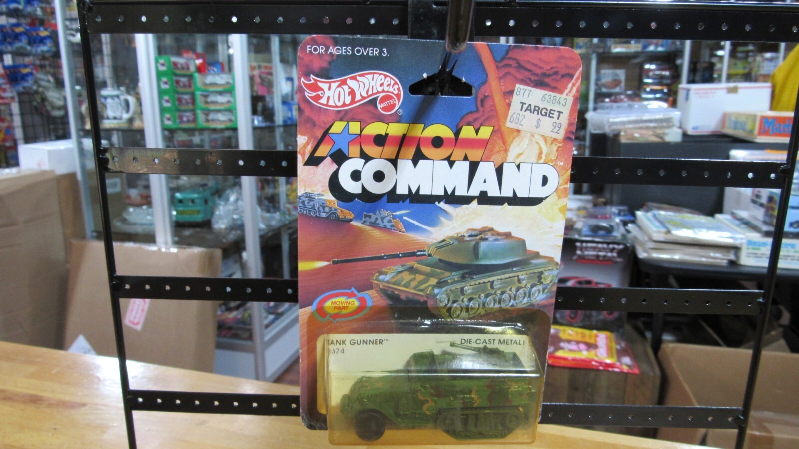 VINTAGE  Hot Wheels Action Command - TANK GUNNER 1984 Mattel  QIK SHIP