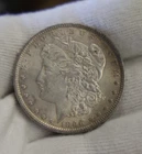 1896 US Morgan Silver Dollar $1 AU  Nice Toning