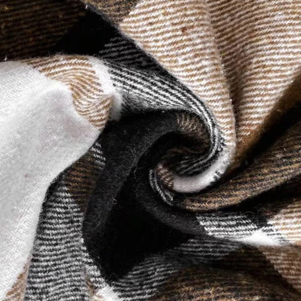 SIZE Coat PLUS Vest Plaid Waistcoat Jacket Womens Cardigan Thermal Ladies Fleece - Image 4 of 4