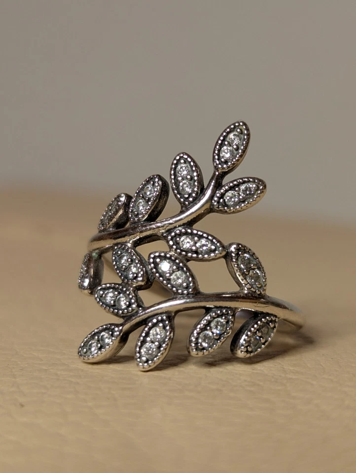 Pandora Ring 56 „funkelnde Blätter“/„sparkling Leaves“ • Original • 190921CZ - Bild 3 von 4