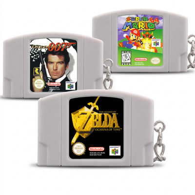 N64 Nintendo 64 Miniature Game Module Keychain Games Selection Gift