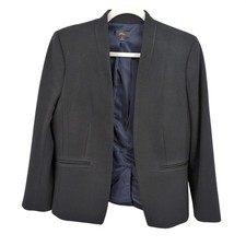 J.Crew Going-Out Blazer in Stretch Twill Women 8 Black Viscose Blend Tailored