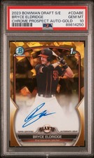 2023 Bowman Draft S/E 1st Gold Refractor Auto Bryce Eldridge /50 PSA 10 GEM